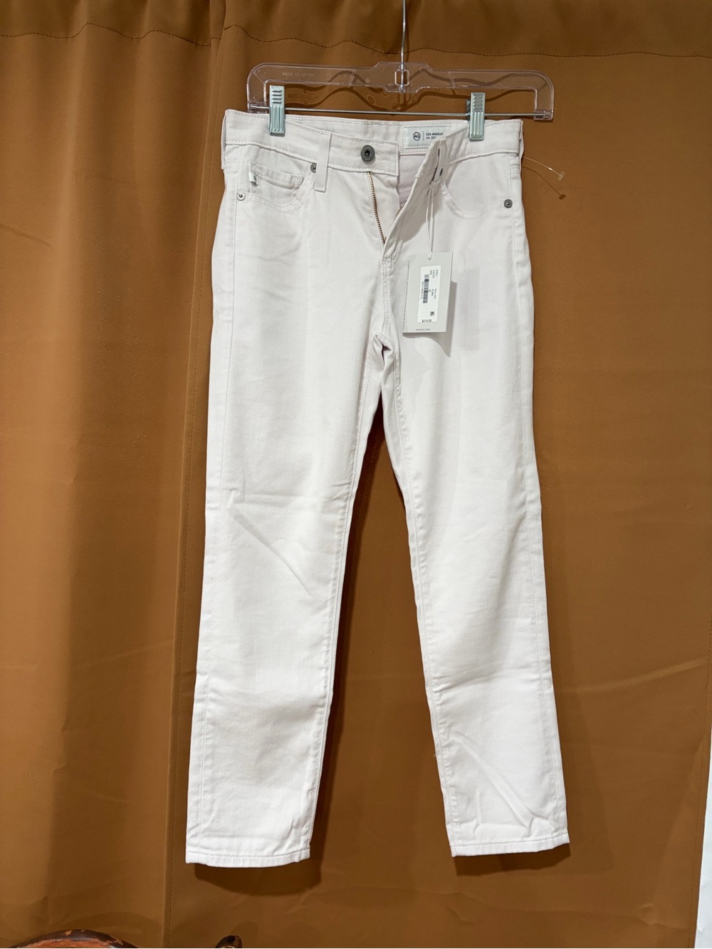 Ag Adriano Goldschmied Slim Straight Off-White Jeans